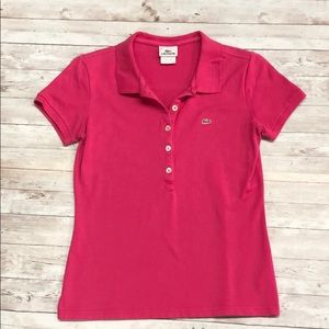 Pink Lacoste Polo Shirt VGUC Size 40